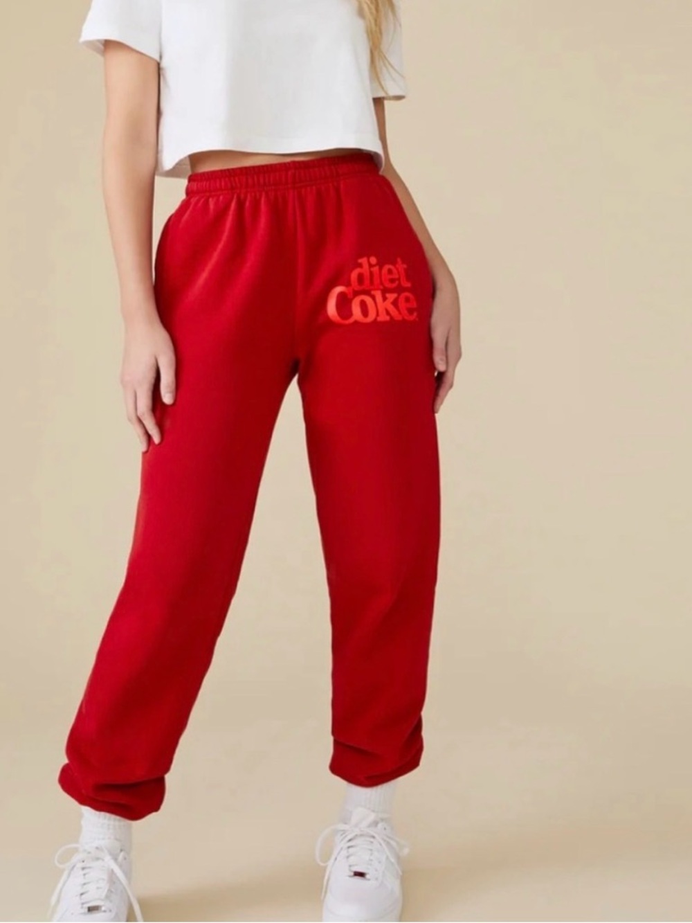 Stoney Clover Lane Red 'diet Coke' Logo Joggers